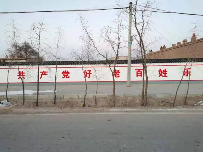 沐浴党的春风助推乡村振兴一一一墙体标语辉映双湾乡村