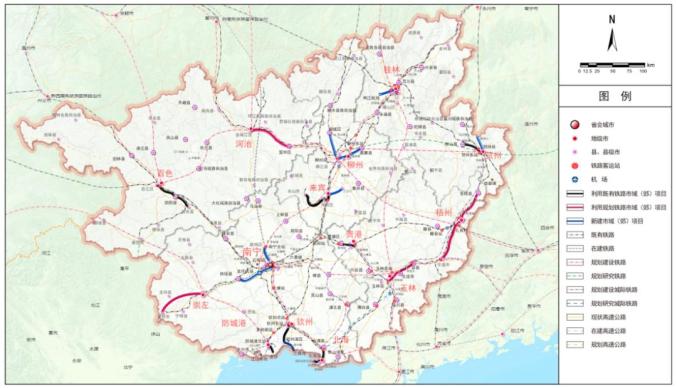 在"十四五"规划目标中,广西将构建通勤化,快速化的市域(郊)铁路网络