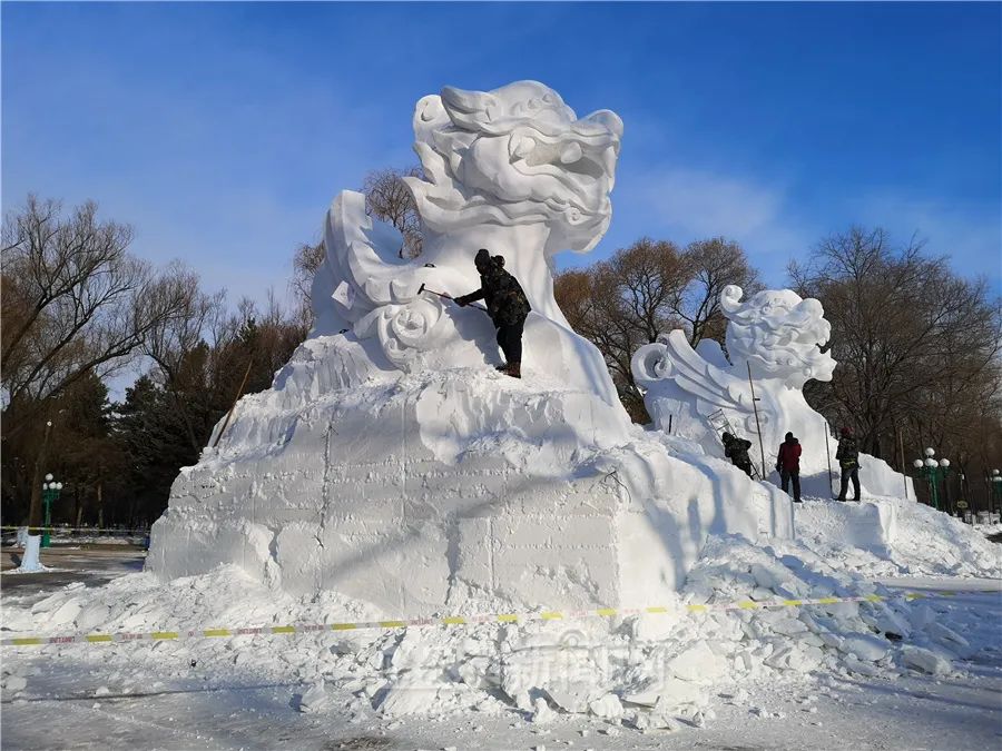 第一次来太阳岛就得了大奖丨省雪雕赛落幕头奖作品主题果然是它