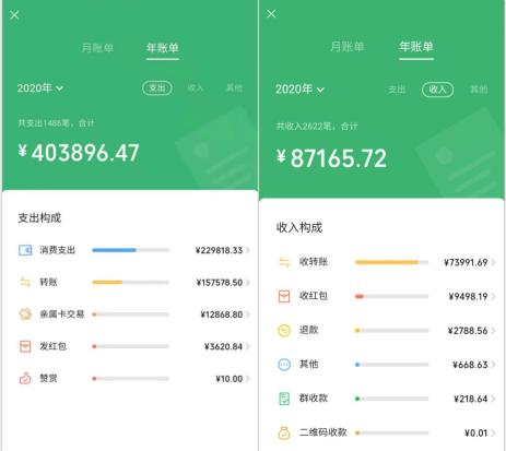 2020微信,支付宝年度账单!〔让我看看