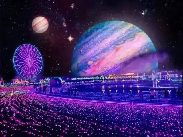 花都·比奇主题园 "浪漫北极光,跨年烟花