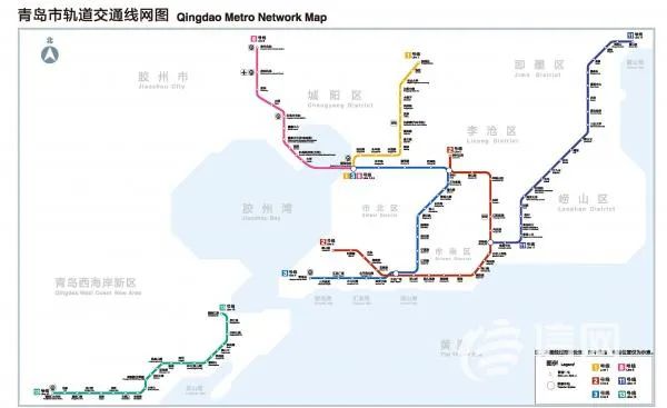 作为联通城阳,胶州的两条地铁线路 青岛地铁1号线北段和 8号线北段