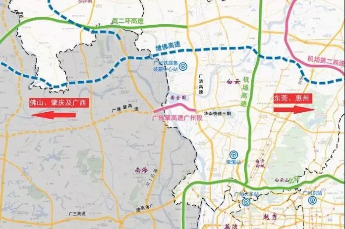 广佛肇高速广州段一期最快年底通车