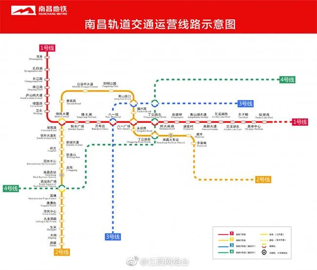 南昌地铁3号线明天正式开通试运营!