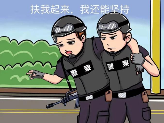 【周末特刊】手绘警察版"打工人"漫画,加油"打工人"!