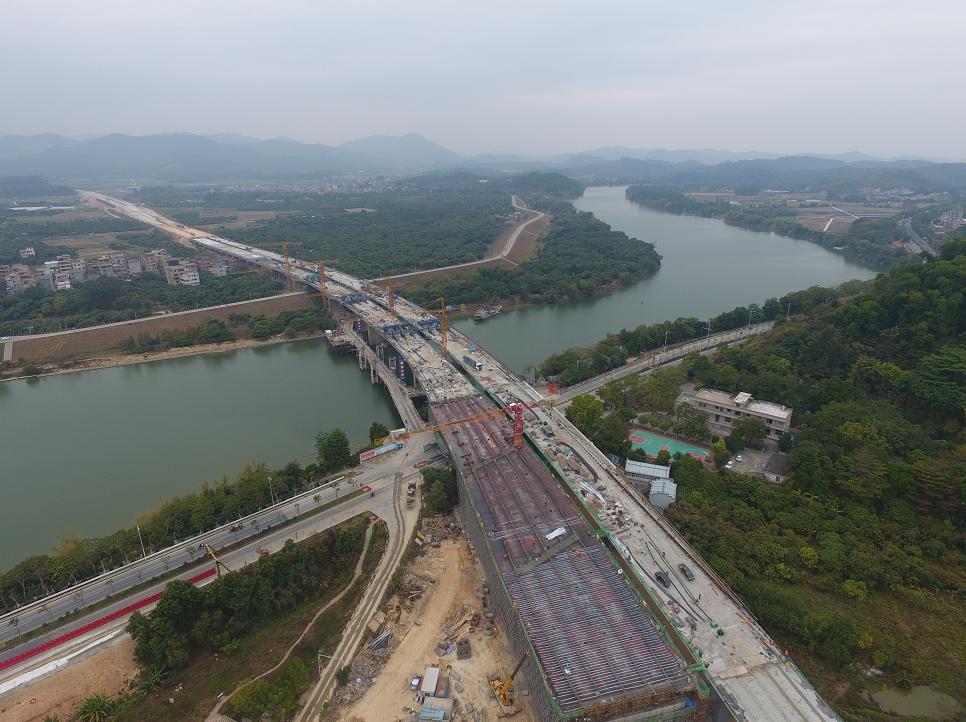 增城光辉大桥合龙,2021年春节增江两岸将贯通
