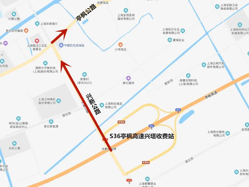 3,s36亭枫高速兴塔收费站—兴新公路—亭枫公路"花开海上"