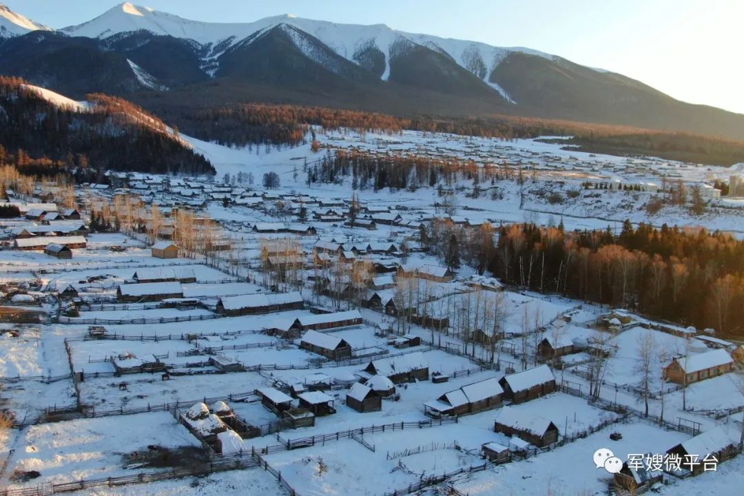 白哈巴村雪景.航拍/徐明远