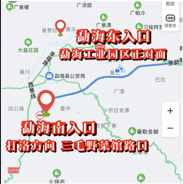 景洪至勐海高速上下线路图在这里