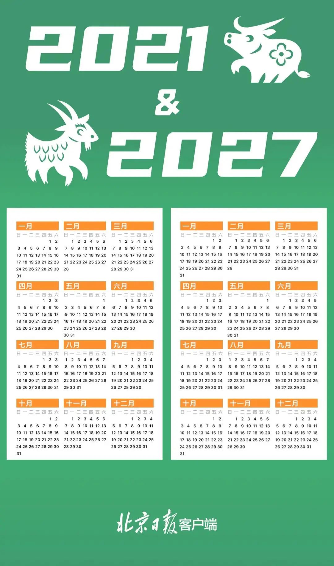 未来2027年的日历 日历"回来了" 经历岁月沧桑的你 还能保持当年的