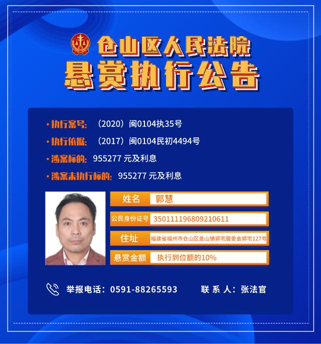 曝光！福建多地最新发布失信被执行人！（最新发布）