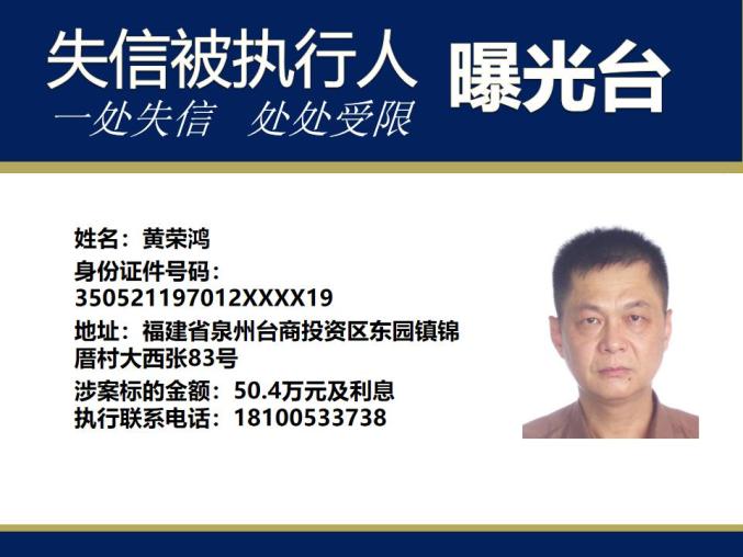 曝光！福建多地最新发布失信被执行人！（最新发布）