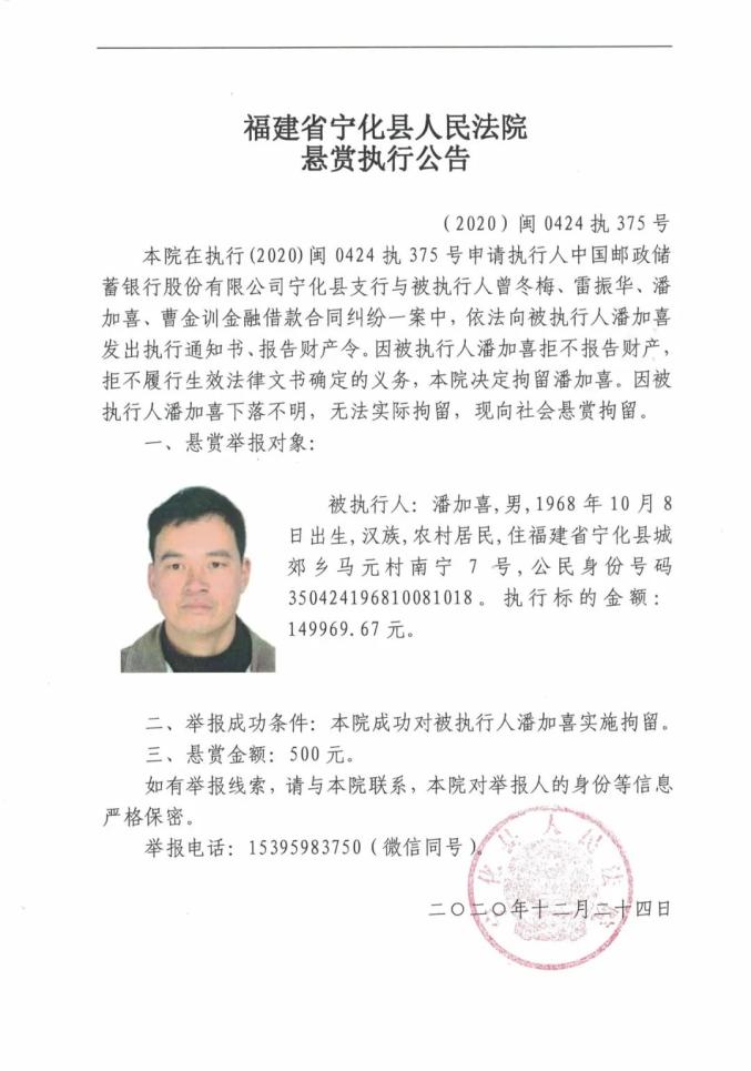 曝光！福建多地最新发布失信被执行人！（最新发布）