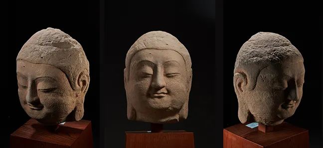图片(右图 罗征/摄) (国家文物局供图)天龙山佛首回运后拍摄高清图片