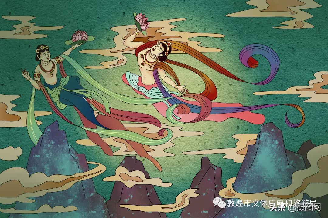 【魅力敦煌】这组中国风敦煌插画太惊艳了,展现了敦煌