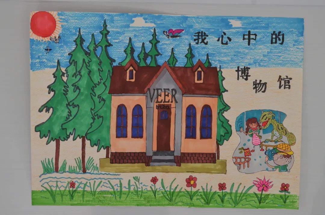 金川区博物馆于近日举办了"我心中的的博物馆——少儿简笔画作品展"
