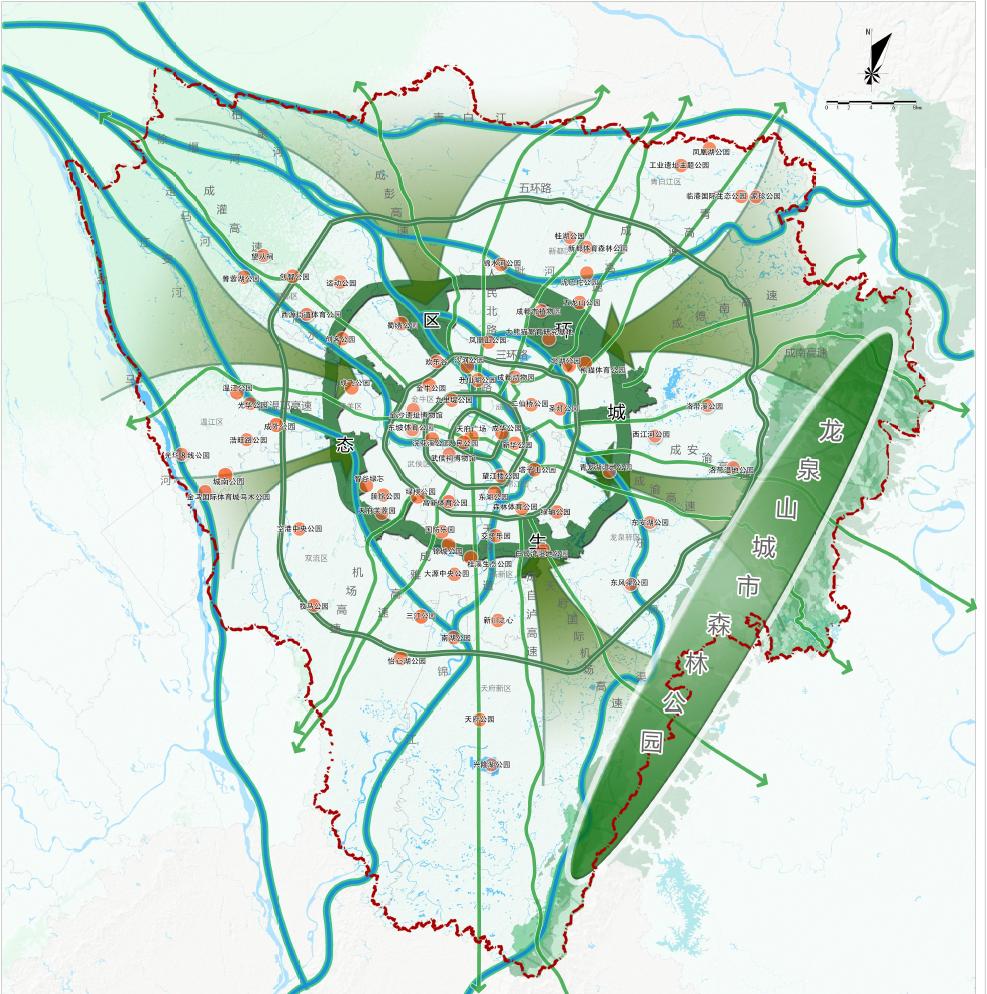 来源:成都市公园城市绿地系统规划(2019—2035年)