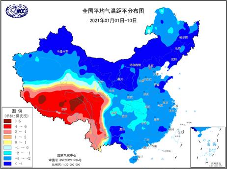 中国气象局 2021年2月19-21日全国极端最高气温分布 全球变暖——