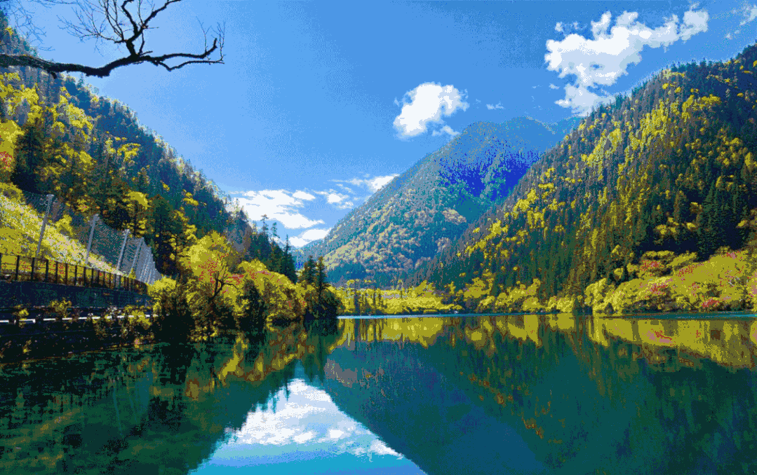 成华发布 九 寨  神奇的九寨  九寨归来不看水 巍峨的高山,蓝悠悠的