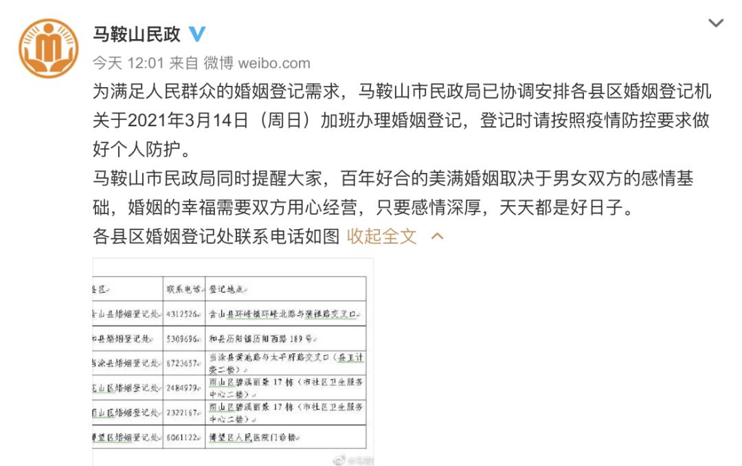 3月14日宜领证？民政局要不要加班？网友吵翻了，福州这么做……（最新发布）