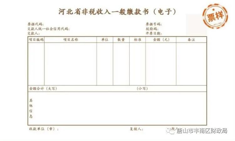 民生实事河北省唐山市丰南区非税收入收缴电子化及财政电子票据业务