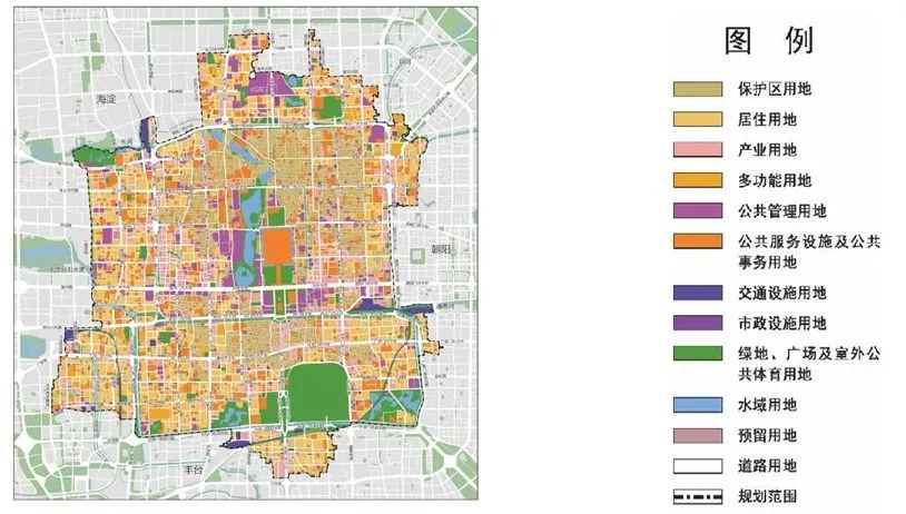 北京首都功能核心区控制性详细规划开始出现自定义的用地类型和管制的