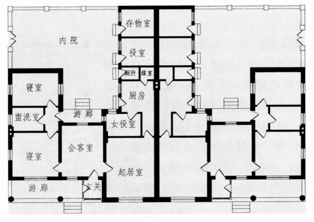 南院住宅有甲,乙两种类型各10套,其中甲种为西式外廊式住宅,乙种为