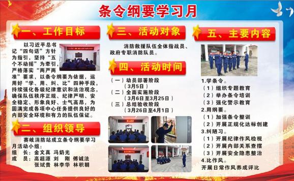 支队坚持问题导向,把"条令纲要学习月"活动作为正规化达标创建工作的