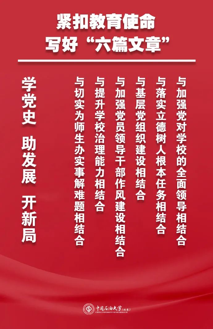 实施五大行动做好六篇文章中石大全面启动党史学习教育