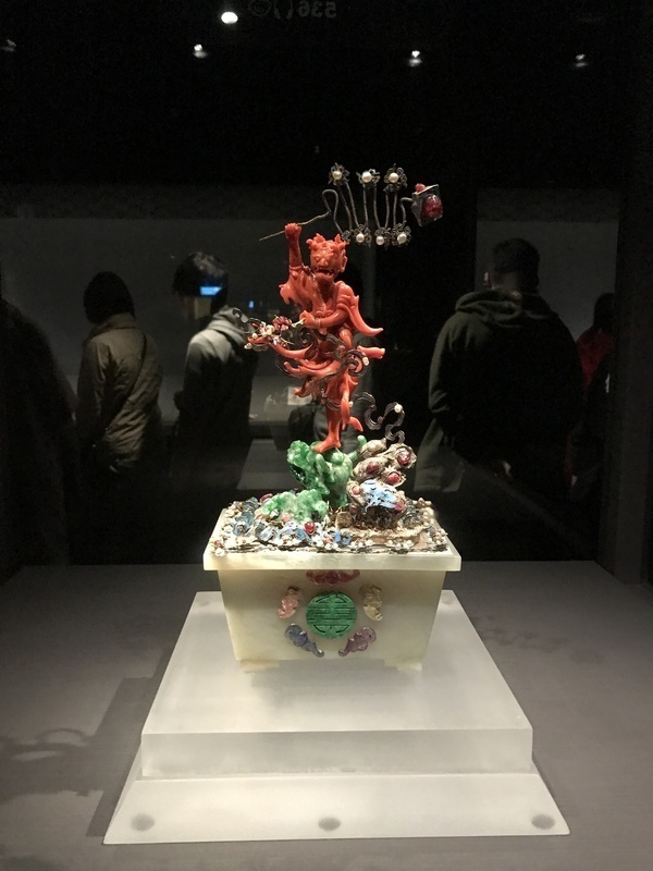 珊瑚魁星点斗盆景 清代 台北故宫博物院藏 通高35.5厘米路雪摄