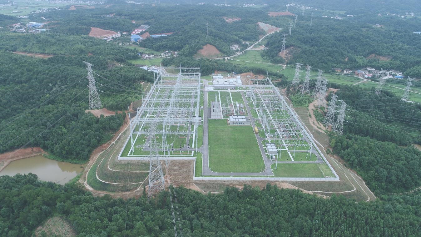 图六:浏阳500千伏变电站建设全貌