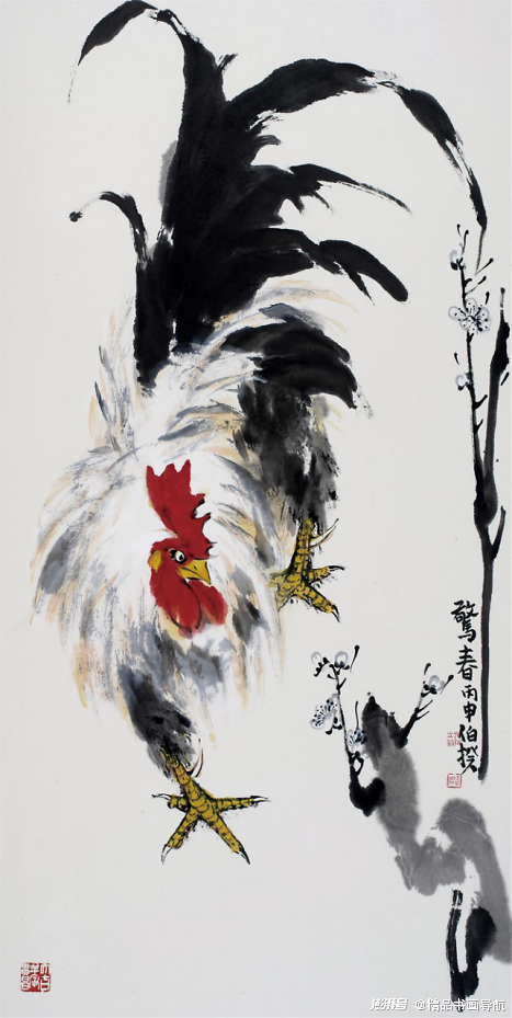 画家伯揆笔下"鸡"的绘画世界