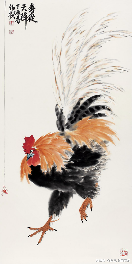 画家伯揆笔下"鸡"的绘画世界