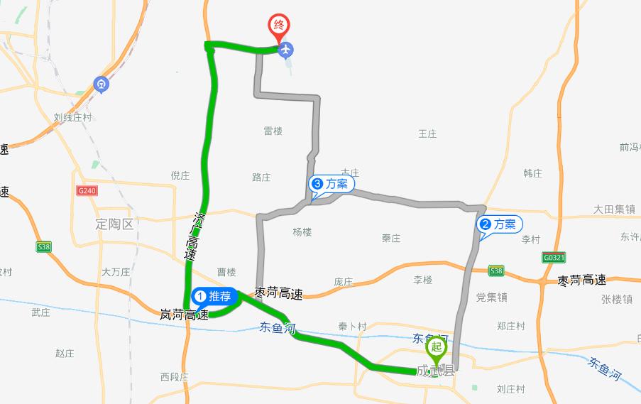 牡丹机场(106公里83分钟)驶入g517国道向西南行驶至单县男立交上德