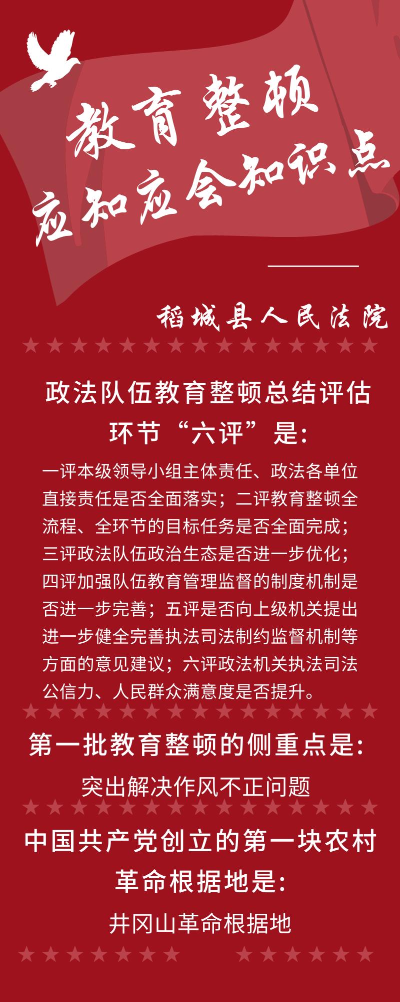 教育整顿应知应会知识点4月15日