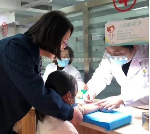 今天打针一点都不疼.