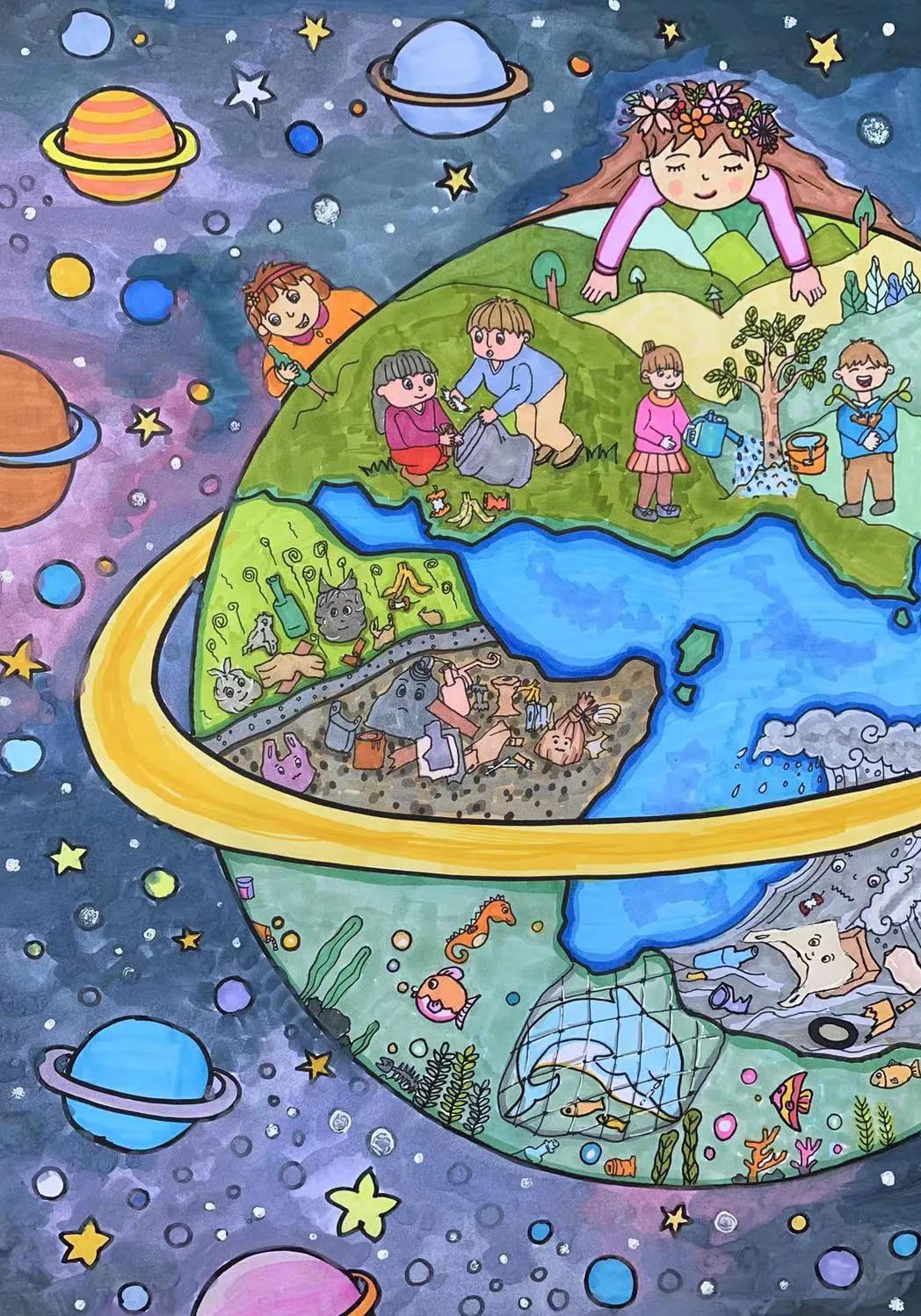 世界地球日儿童画公益大赛结果出炉