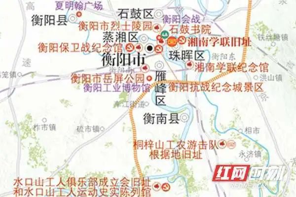 荐书湖南党史学习教育地图湖南红色旅游地图