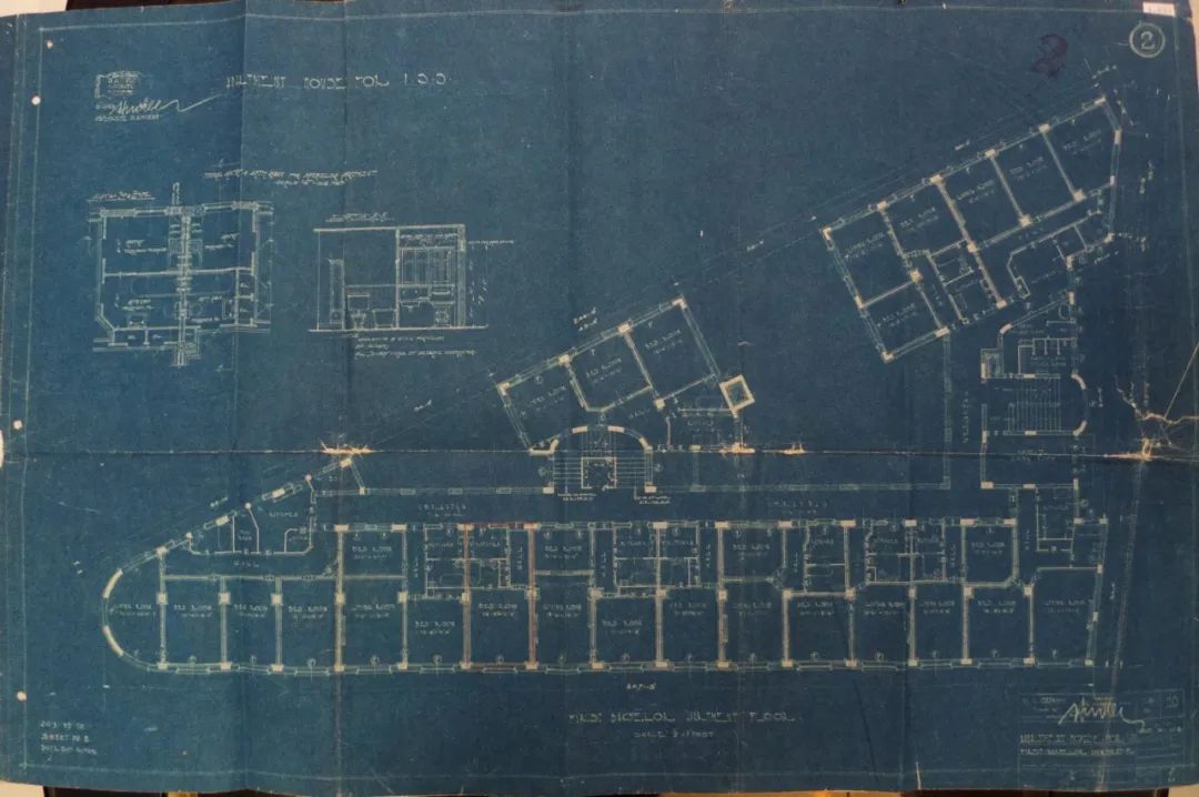 武康大楼历史平面图纸 上海市城市建设档案馆 1937年字林洋行出版