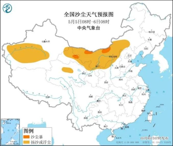呼和浩特沙尘暴预警信号升级为橙色