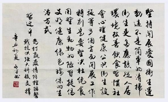 落笔如云烟永善创卫书法作品欣赏