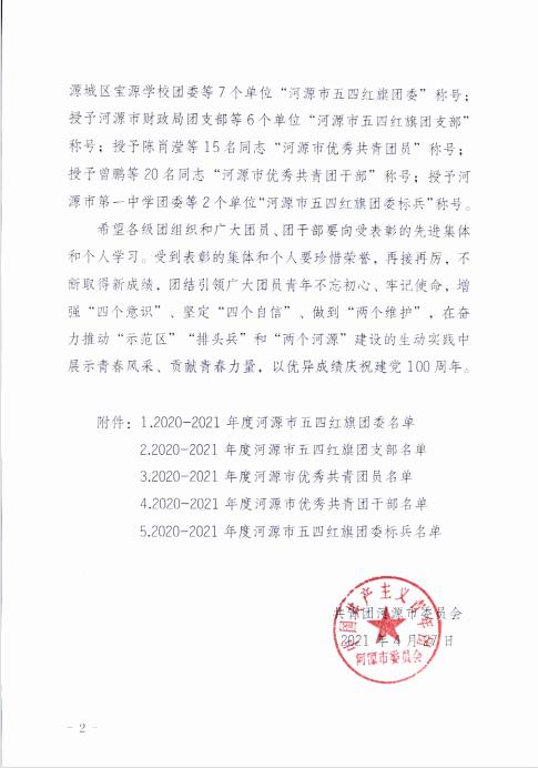 河源市五四红旗团委源城区宝源学校团委东源县广州大学附属东江中学