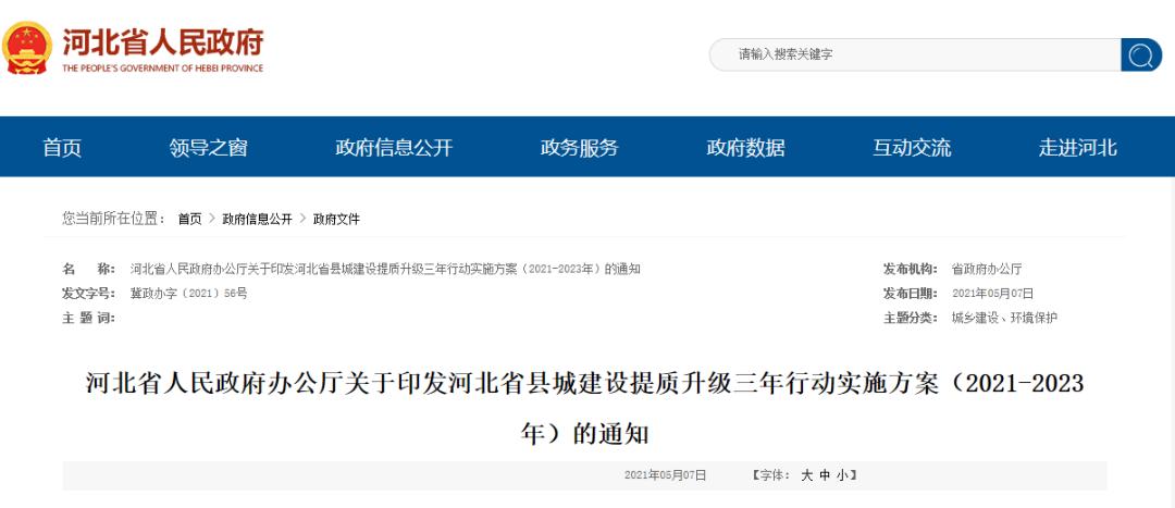 县城将有大变化！河北最新实施方案来了（最新发布）