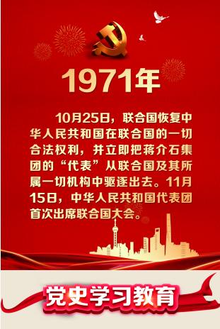 建党百年大事记中国共产党百年大事记学习1971年