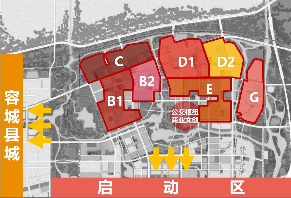 项目包含b1,b2,c,d1,d2,e和g共计7个组团,分别委托招商蛇口