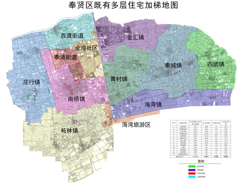 奉贤区加装电梯地图来啦你家是加梯区吗