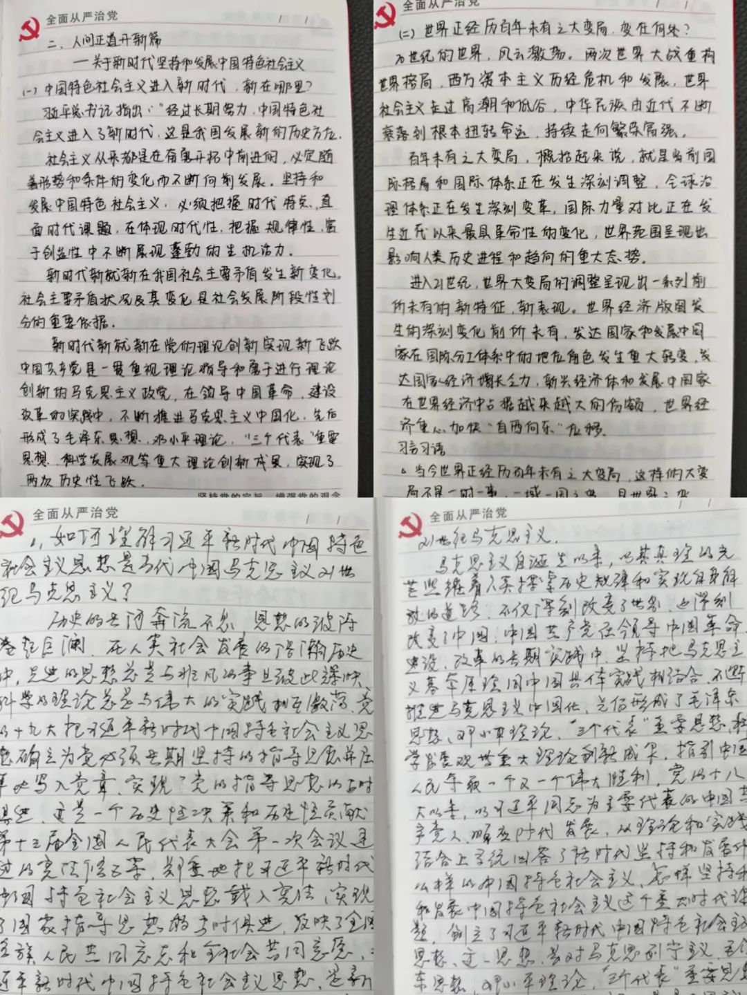 农垦中院机关团委组织开展党史学习教育学习笔记展主题团日活动