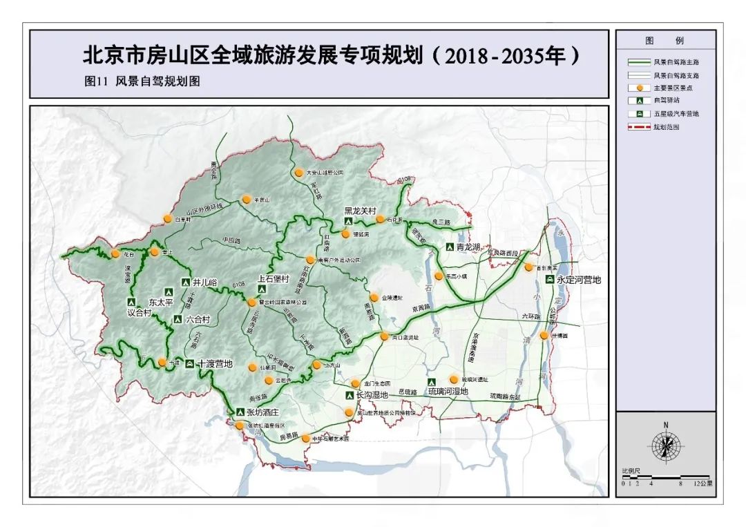 自驾风景道规划图03技术创新与特色1纵向传导,横向协同落实房山"三区