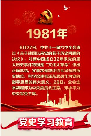 建党百年大事记中国共产党百年大事记学习1981年