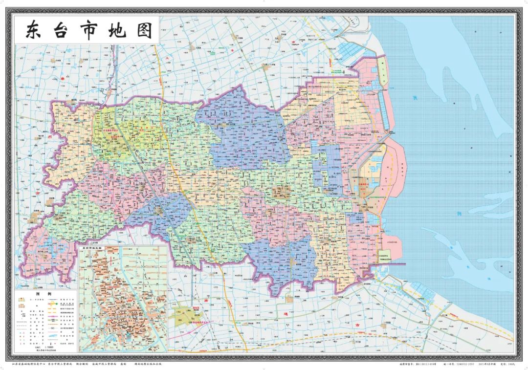 东台市最新行政区划图和地图公布